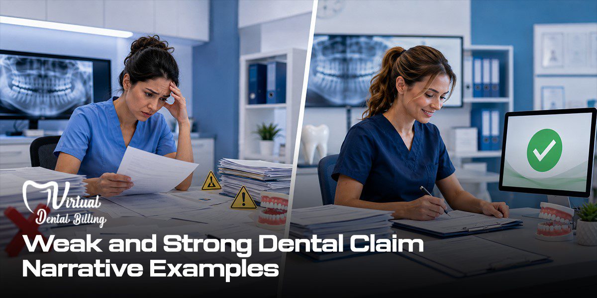 Weak and Strong Dental Claim Narrative Examples